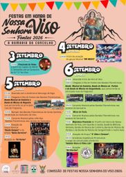 Cartaz Festas em honra de Nossa Senhora do Viso 2026 - Fontes