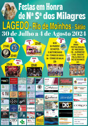 Cartaz Festas em Honra de Nossa Senhora dos Milagres 2024 - Lagedo