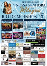 Cartaz Festas em honra de Nossa Senhora dos Milagres 2026 - Rio de Moinhos