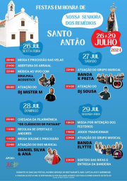 Cartaz Festas em Honra de Nossa Senhora dos Remédios 2024 - Santo Antão