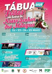 Cartaz Festas em honra de Nosso Senhor dos Milagres 2026 - Tábua
