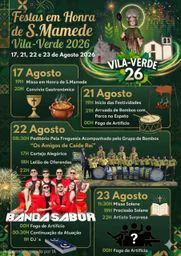 Cartaz Festas em Honra de S.Mamede 2026 - Vila-Verde