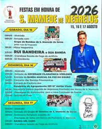 Cartaz Festas em honra de S. Mamede de Negrelos 2026 - S. Mamede de Negrelos