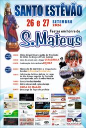 Cartaz Festas em honra de S. Mateus 2026 - Santo Estêvão