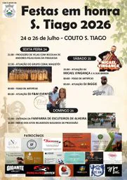 Cartaz Festas em honra de S. Tiago 2026 - Couto S. Tiago