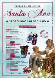 Cartaz Festas em Honra de Santa Ana 2024 - Mogadouro