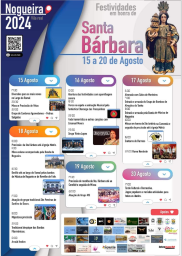 Cartaz Festas em Honra de Santa Bárbara 2024 - Nogueira