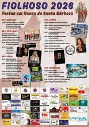 Cartaz Festas em Honra de Santa Bárbara 2026 - Fiolhoso