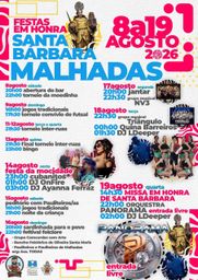 Cartaz Festas em honra de Santa Bárbara 2026 - Malhadas