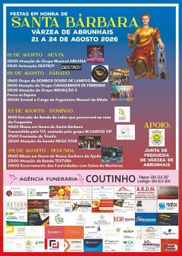 Cartaz Festas em honra de Santa Bárbara 2026 - Várzea de Abrunhais