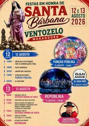 Cartaz Festas em honra de Santa Bárbara 2026 - Ventozelo
