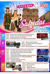 Cartaz Festas em honra de Santa Bárbara & Nª Sra. da Piedade 2026 - Salzedas