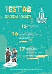 Cartaz Festas em honra de Santa Bárbara e Nª. Srª. do Livramento 2026 - Boleiros