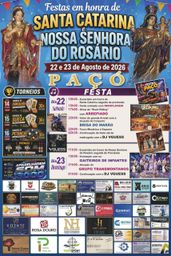 Cartaz Festas em honra de Santa Catarina e Nossa Senhora do Rosário 2026 - Paçó