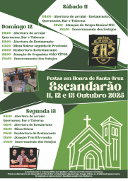 Cartaz Festas em Honra de Santa Cruz 2025 - Escandarão