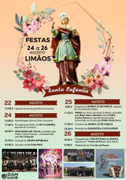 Cartaz Festas em Honra de Santa Eufémia 2024 - Limãos