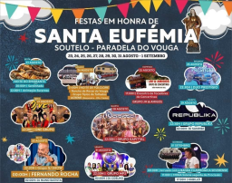 Cartaz Festas em Honra de Santa Eufémia 2024 - Paradela do Vouga