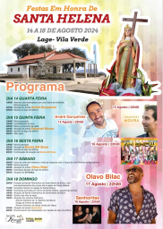 Cartaz Festas em honra de Santa Helena 2024 - Vila Verde
