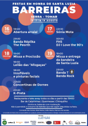 Cartaz Festas em Honra de Santa Luzia 2024 - Barreiras