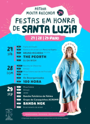 Cartaz Festas em Honra de Santa Luzia 2024 - Fátima