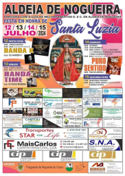 Cartaz Festas em Honra de Santa Luzia 2024 - Nogueira do Cravo