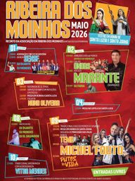 Cartaz Festas em honra de Santa Luzia e Santa Joana 2026 - Ribeira dos Moinhos