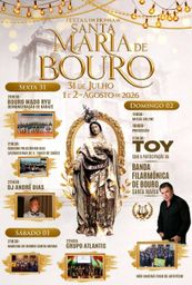 Cartaz Festas em honra de Santa Maria de Bouro 2026 - Bouro