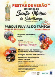 Cartaz Festas em Honra de Santa Maria de Sobretâmega 2024 - Marco de Canaveses