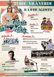 Cartaz Festas em honra de Santa Maria de Turiz 2026 - Turiz