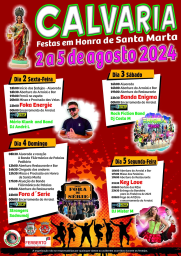 Cartaz Festas em Honra de Santa Marta 2024 - Calvaria