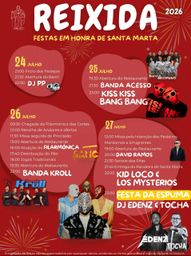 Cartaz Festas em honra de Santa Marta 2026 - Reixida