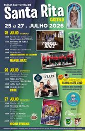 Cartaz Festas em honra de Santa Rita 2026 - Castelo