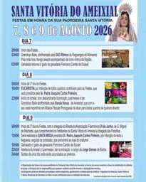 Cartaz Festas em honra de Santa Vitória 2026 - Santa Vitória do Ameixial