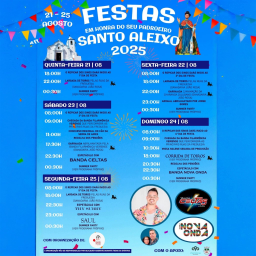 Cartaz Festas em Honra de Santo Aleixo 2025 - Monforte