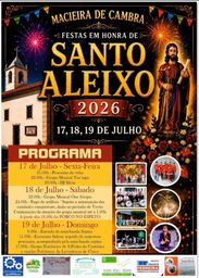 Cartaz Festas em honra de Santo Aleixo 2026 - Macieira de Cambra