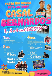 Cartaz Festas em Honra de Santo António 2024 - Casal dos Bernardos