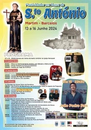 Cartaz Festas em Honra de Santo António 2024 - Martim