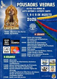 Cartaz Festas em honra de Santo António e Espírito Santo 2026 - Pousadas Vedras