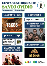 Cartaz Festas em Honra de Santo Ovídio 2024 - Mafamude