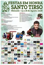Cartaz Festas em honra de Santo Tirso 2026 - Meinedo