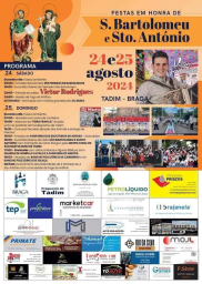 Cartaz Festas em Honra de São Bartolomeu 2024 - Tadim