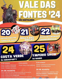 Cartaz Festas em Honra de São Bartolomeu 2024 - Vale das Fontes