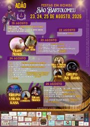 Cartaz Festas em honra de São Bartolomeu 2026 - Adão