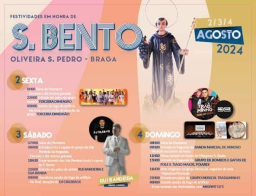 Cartaz Festas em Honra de São Bento 2024 - Braga