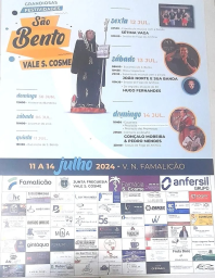 Cartaz Festas em Honra de São Bento 2024 - Vale São Cosme