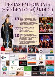 Cartaz Festas em honra de São Bento de Cardido 2026 - Cardido