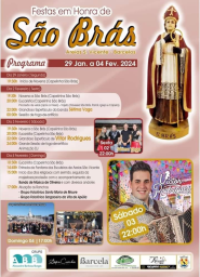 Cartaz Festas em Honra de São Brás 2024 - Areias