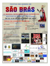 Cartaz Festas em Honra de São Brás 2024 - Felgueiras