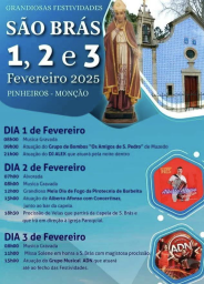 Cartaz Festas em Honra de São Brás 2025 - Monção