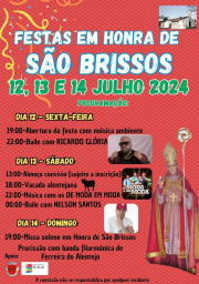 Cartaz Festas em Honra de São Brissos 2024 - Beja